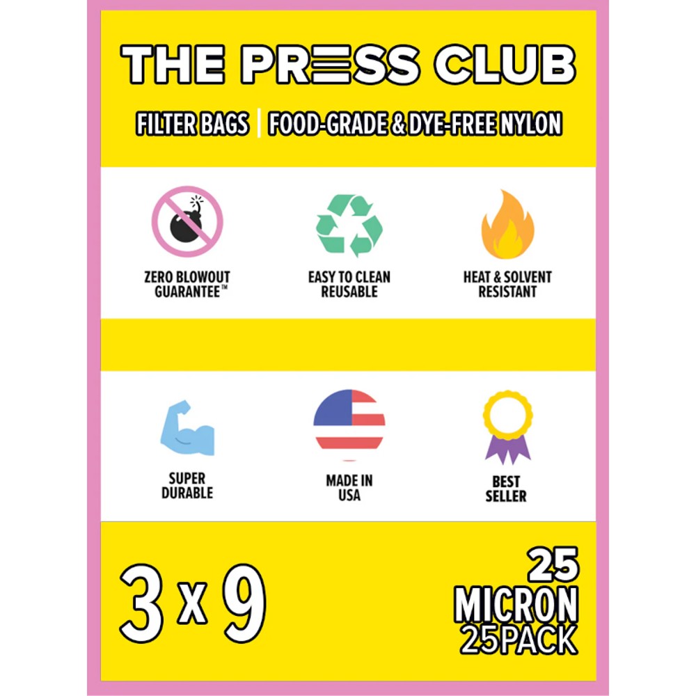THE PRESS CLUB 3" x 9" ROSIN BAGS – Rosin Bag