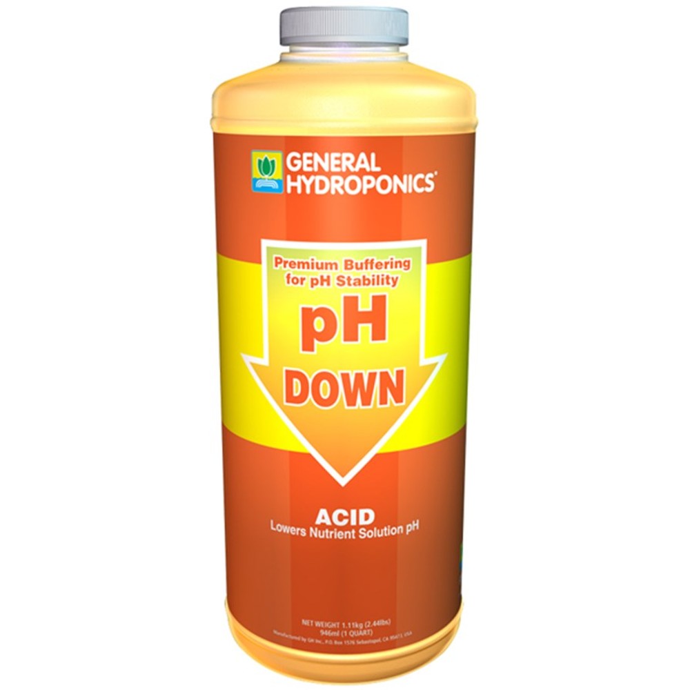 General Hydroponics 32oz pH Down Liquid (12/CS)