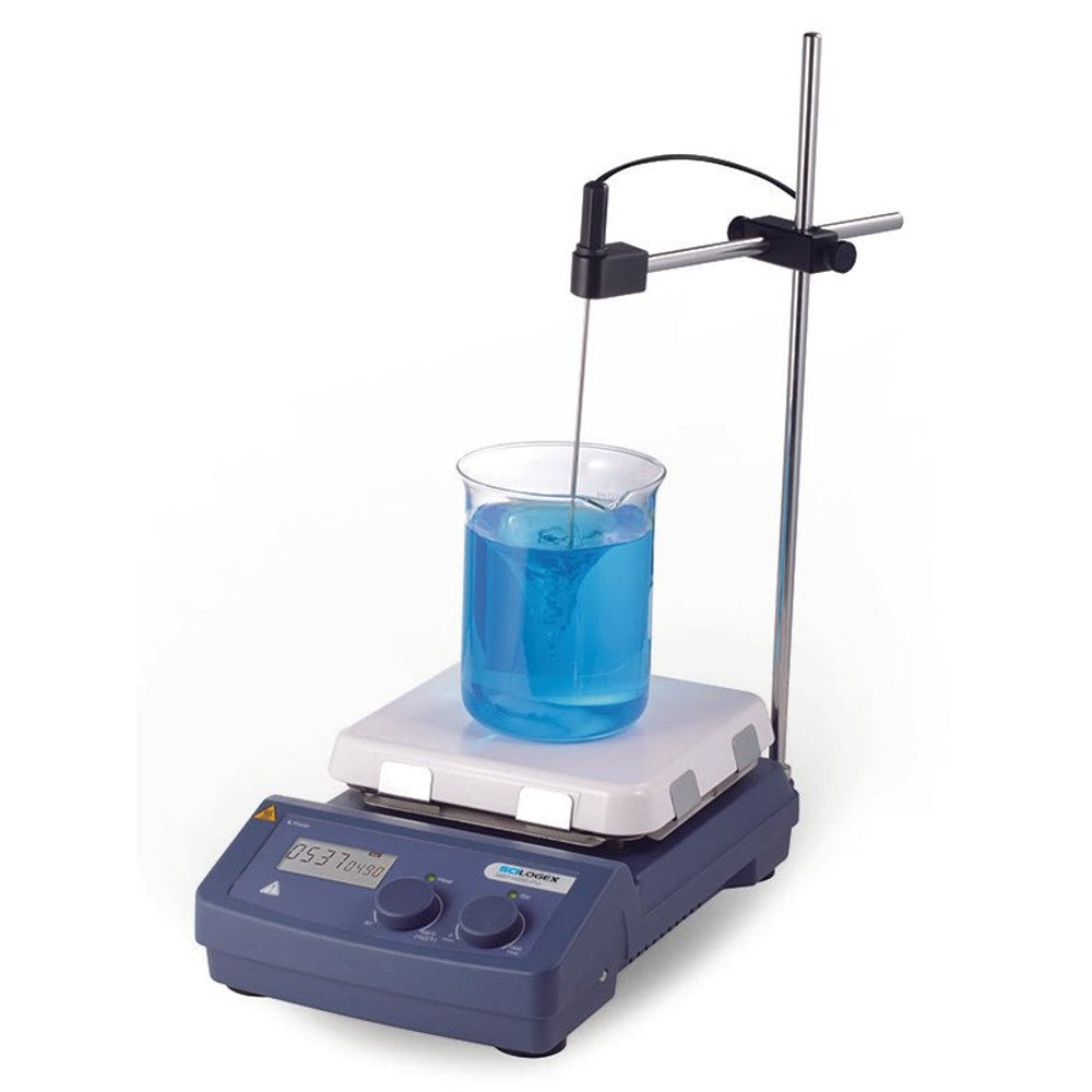 SCILOGEX SCI550 - Pro LCD Digital 7 x 7 Magnetic Hotplate Stirrer, ceramic - glass plate, 110V, 50/60Hz US Plug - Black Label Supply llc