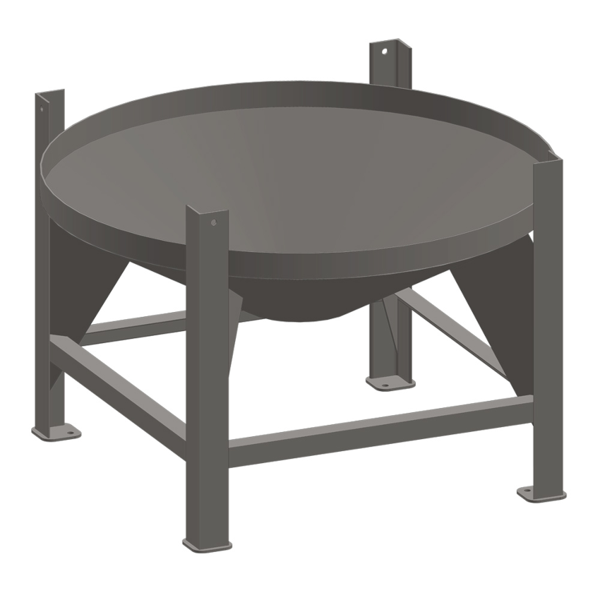 55 Gallon Chem-Tainer Cylindrical Cone Bottom Tank
