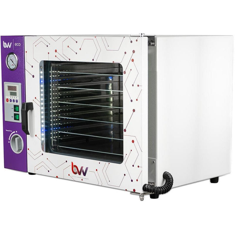 1.9CF ECO Vacuum Oven - 4 Wall Heating, LED display, LED's - 6 Shelves Standard - Black Label Supply llc
