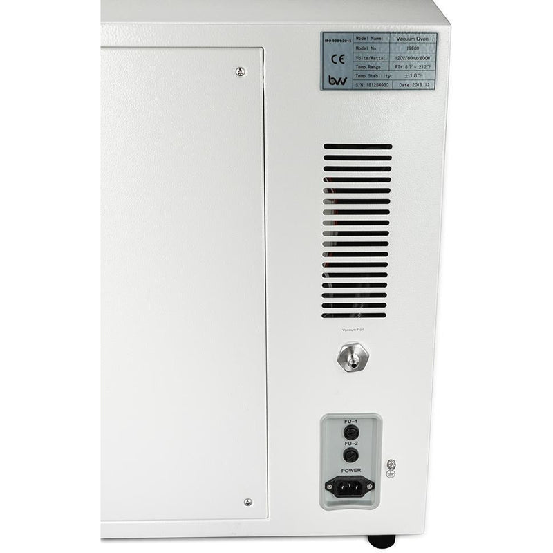 1.9CF ECO Vacuum Oven - 4 Wall Heating, LED display, LED's - 6 Shelves Standard - Black Label Supply llc
