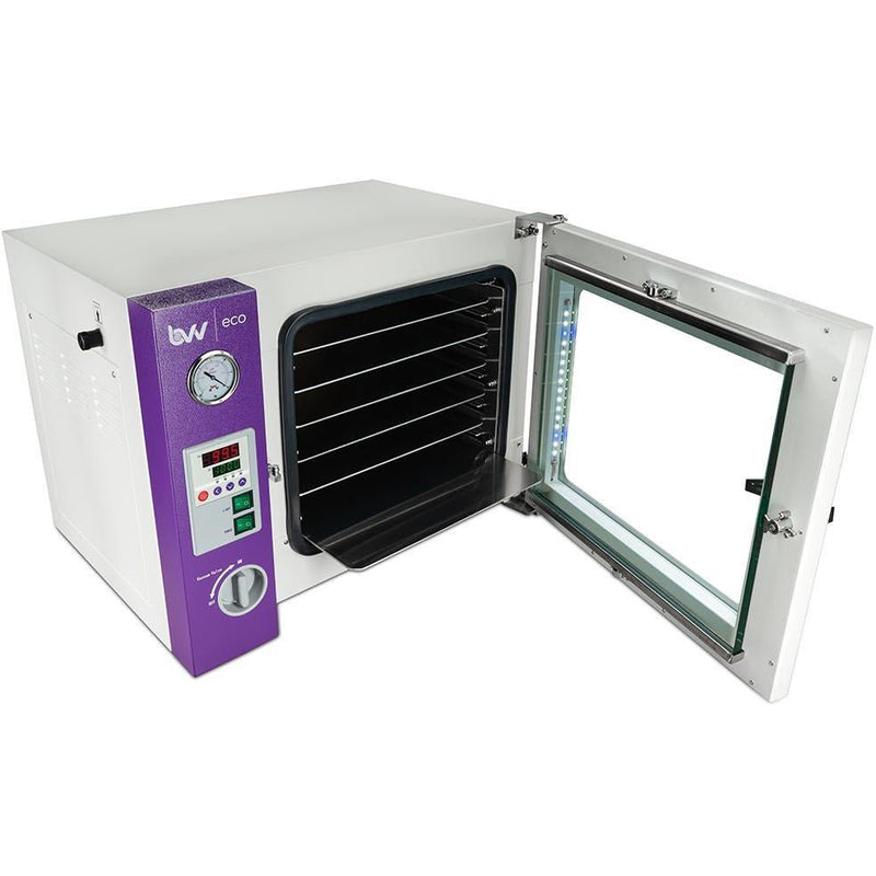 1.9CF ECO Vacuum Oven - 4 Wall Heating, LED display, LED's - 6 Shelves Standard - Black Label Supply llc