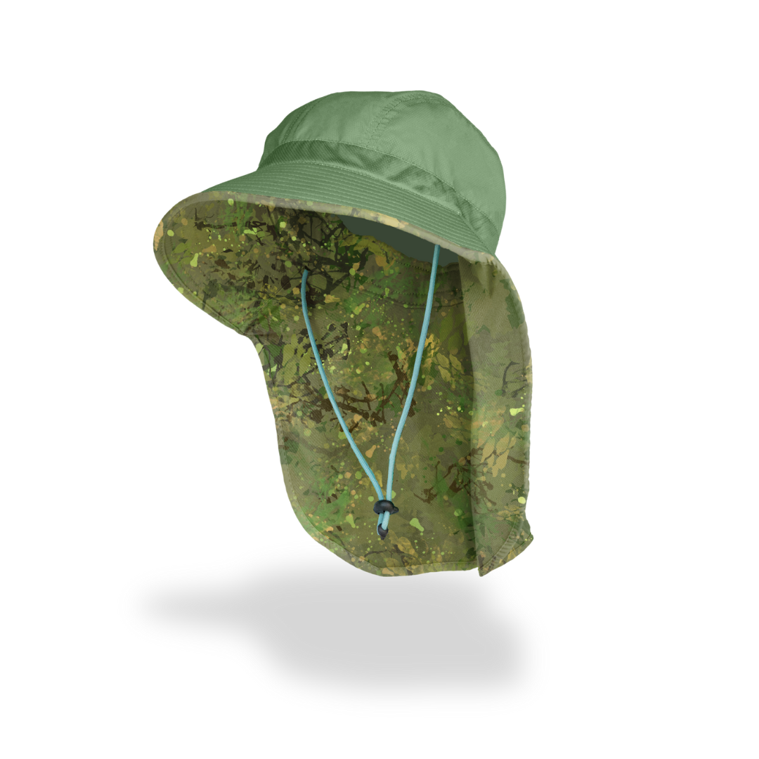 Farmers Defense - Sun Hat - Green Brush Camo