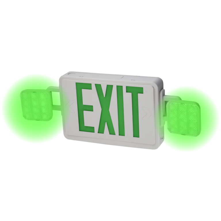 Exit Green Sign Combo with 2 Green Lights 1 Piece Per Pack