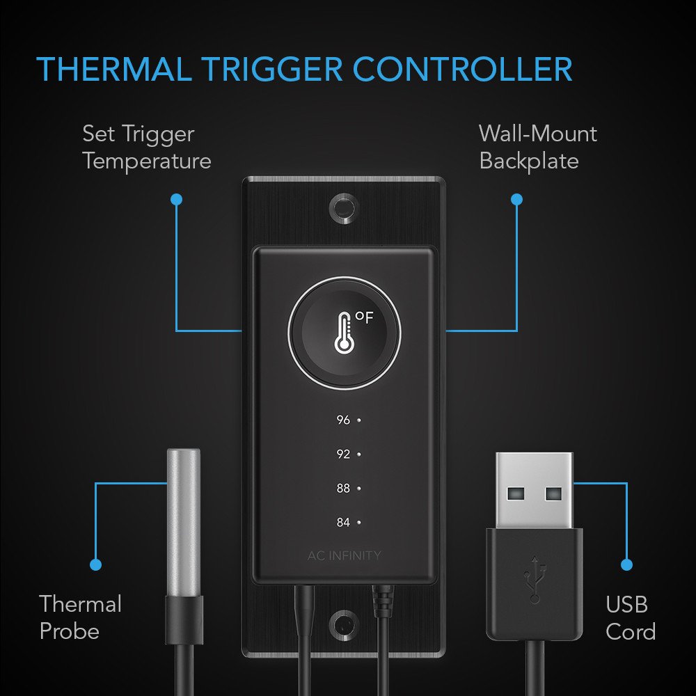 AC Infinity Controller 1 Pre-Set Thermal Trigger for USB Fans - detail 3