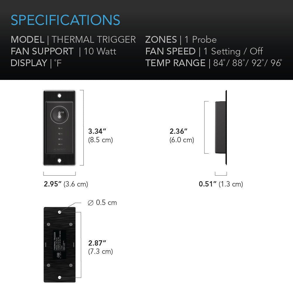 AC Infinity Controller 1 Pre-Set Thermal Trigger for USB Fans - detail 5