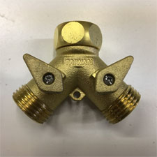 Dramm - Brass Twin Shut Off Valve