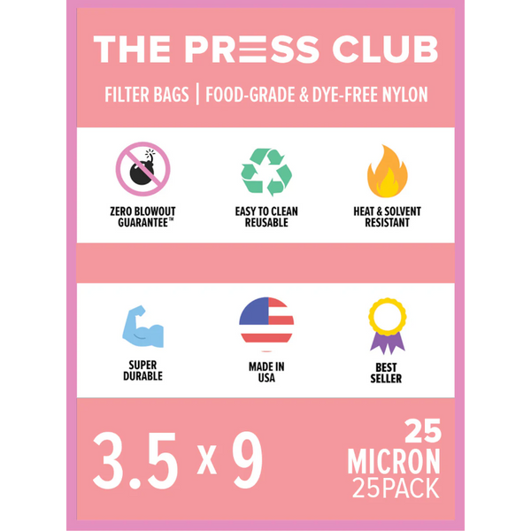 THE PRESS CLUB 3.5" x 9" ROSIN BAGS