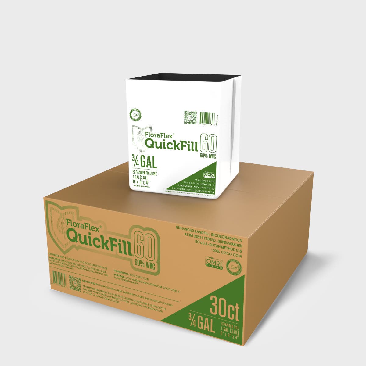 FloraFlex - Quickfill 3/4 Gallon 60% - | Full Pallet of 3000