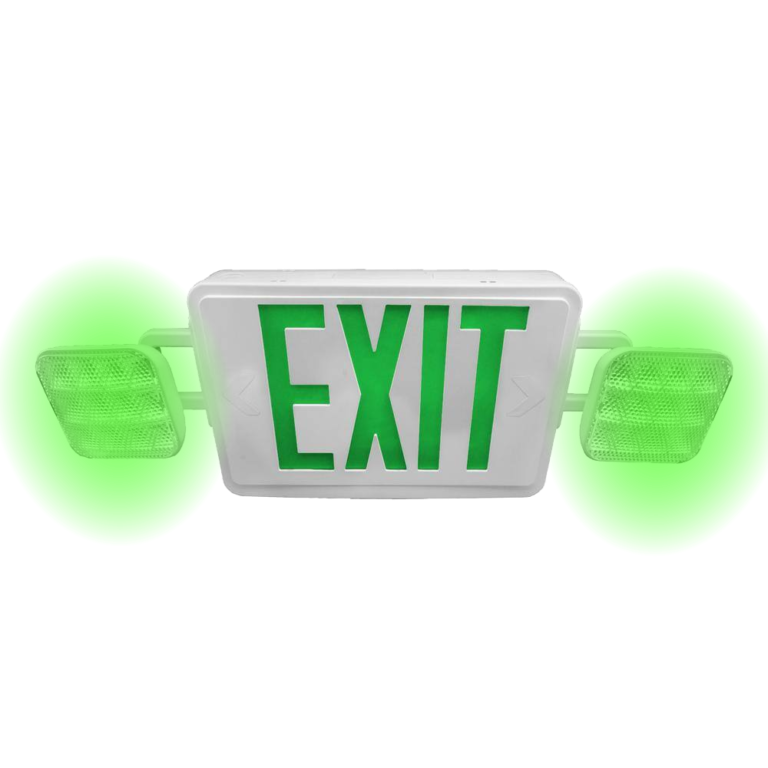 Exit Green Sign Combo with 2 Green Lights 1 Piece Per Pack