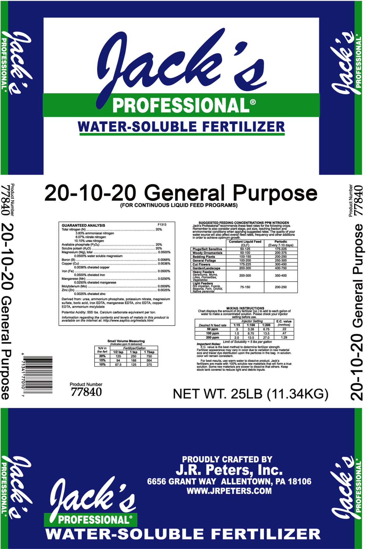 Jack's Professional 20-10-20 General Purpose