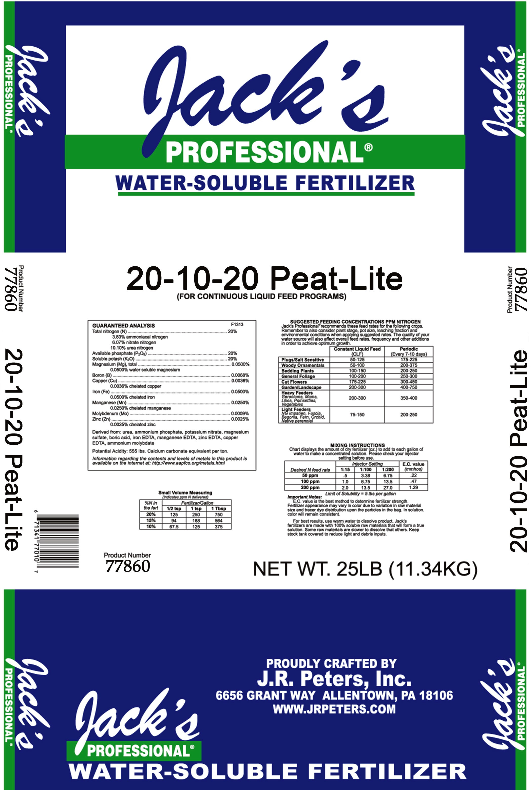 Jack's Professional 20-10-20 Peat-Lite