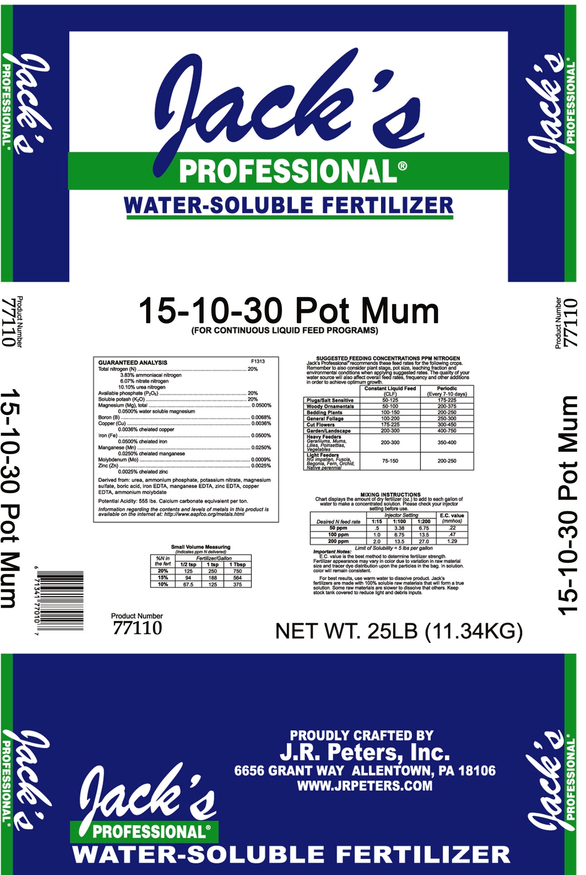 Jack's Professional 15-10-30 Pot Mum