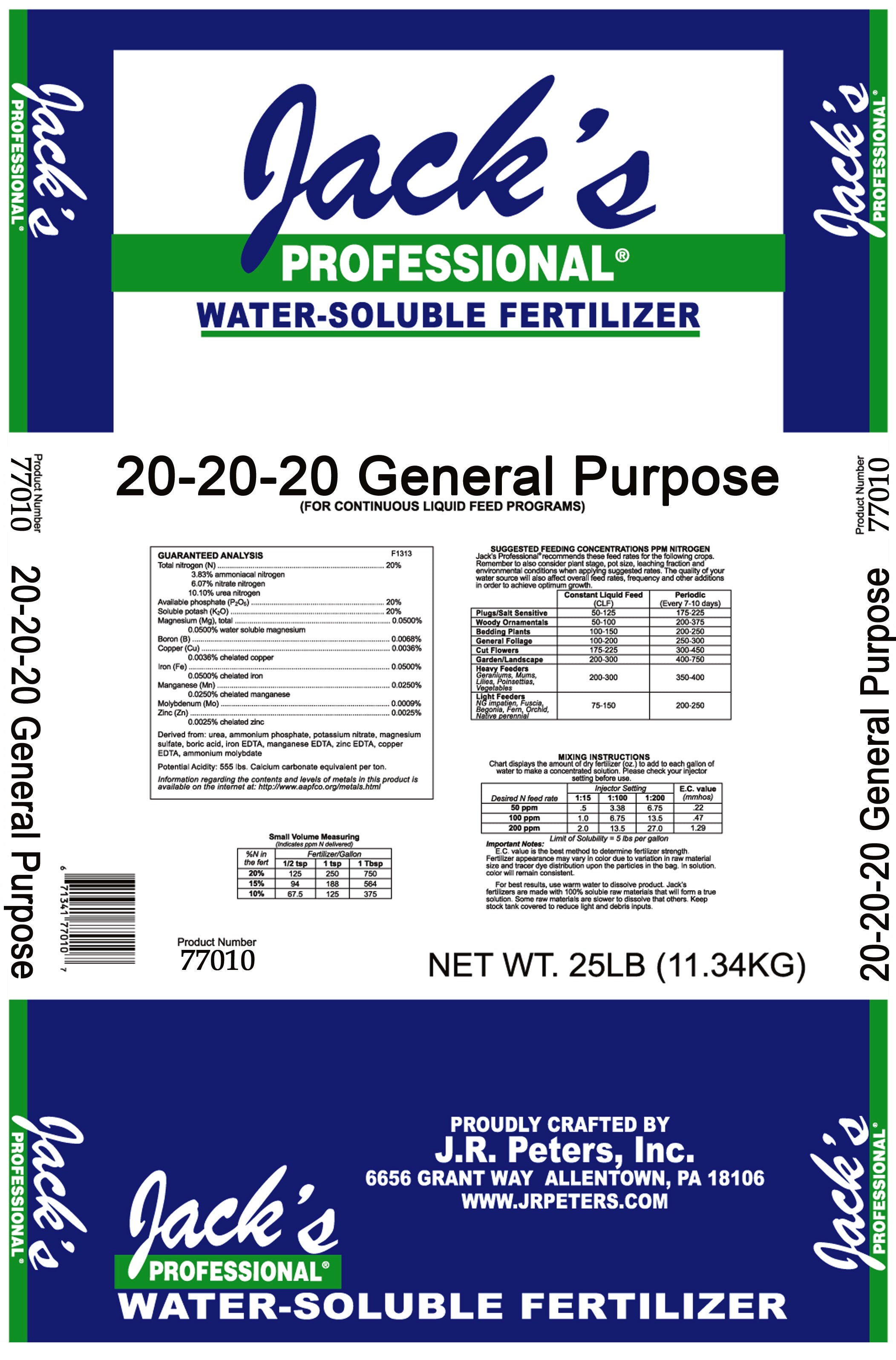 Jack's Professional 20-20-20 General-Purpose
