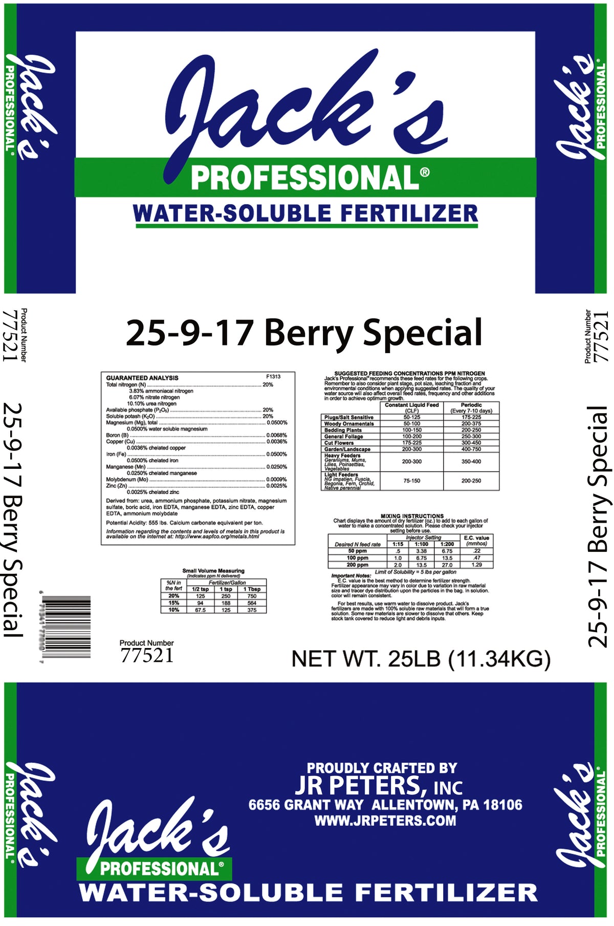 Jacks WSF 25-9-17 Berry Special Bag