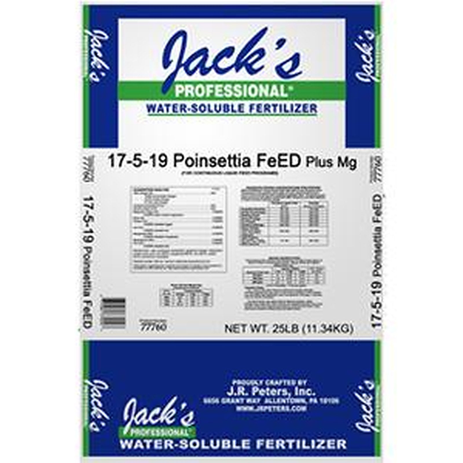 Jack's Professional 17-5-19 Poinsettia FeED Plus Mg