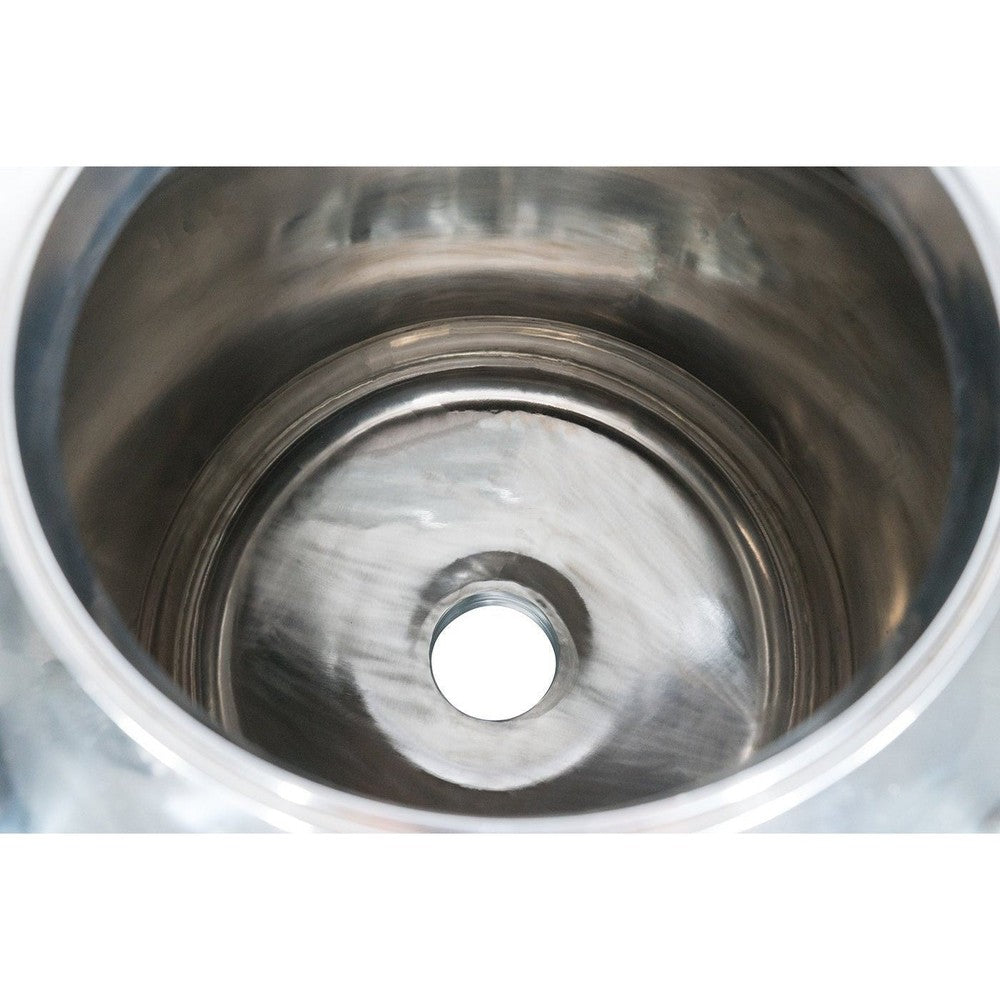 150L 304SS Jacketed Collection and Storage Vessel with 12" Tri - Clamp Port and Locking Casters - Black Label Supply llc