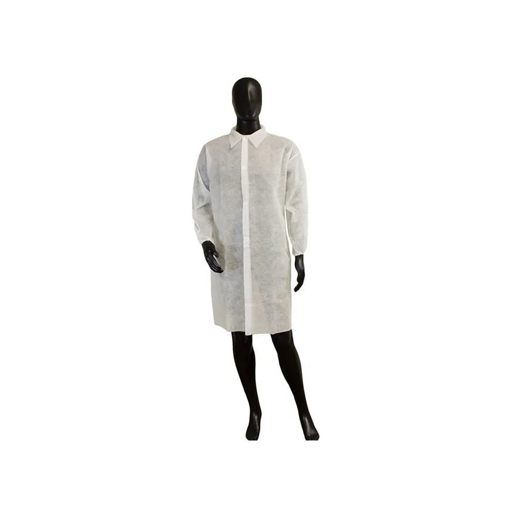White Polypropylene Lab Coat - Black Label Supply llc