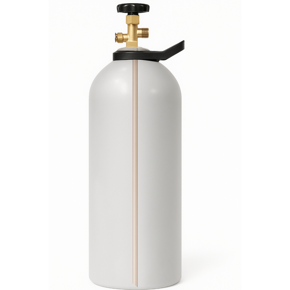 20 lb Aluminum CO₂ Cylinder – Siphon Tube, CGA-320, DOT Approved (Liquid Withdrawal)