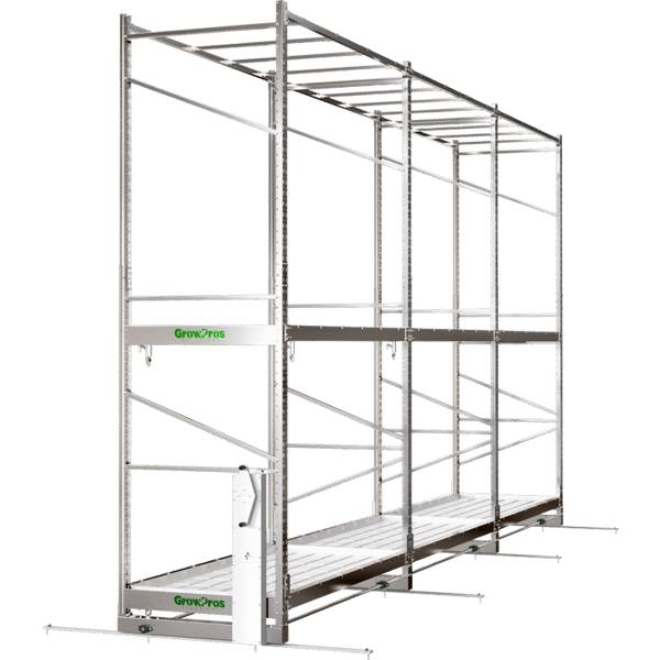 GrowPros Double-Tier Rolling Rack Stainless Steel (CUSTOM PRICED AFTER ORDER)