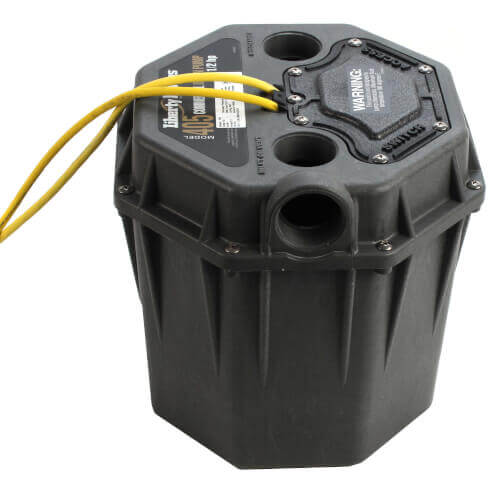Liberty Pumps 405HV drain pump - basin and float switch detail