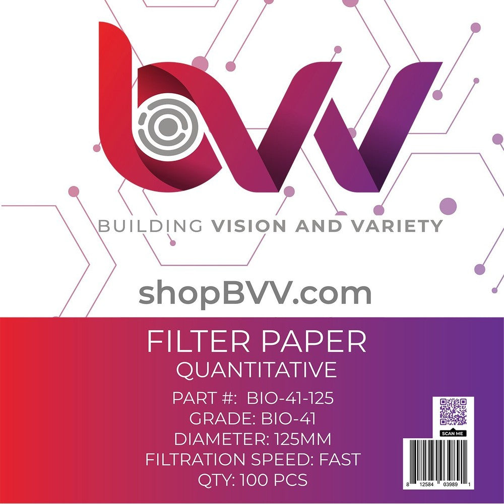 Ashless Filter Papers - 125MM - Quantitative - Black Label Supply llc