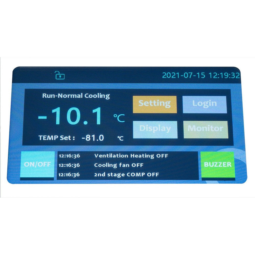 Neocision ULTRA - Low Chest Style Freezer with Touch Screen LCD ( - 86°C) 16.2 Cubic Feet - ETL Rated - Black Label Supply llc