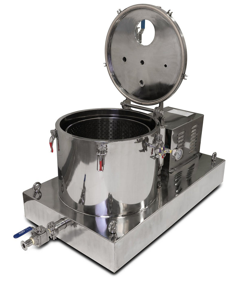 45L Jacketed Stainless Steel Centrifuge with Explosion Proof Motor and Siemens Controller - 15LB Max Capacity - Black Label Supply llc