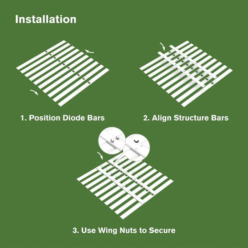FloraFlex 900W Full Spectrum LED Grow Light with Custom Diodes – LED - Bar Style
