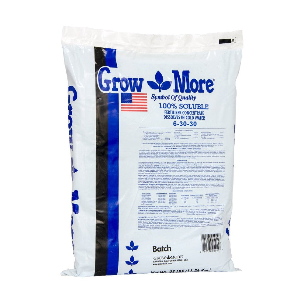 Grow More 6 - 30 - 30 STD 25lb - Black Label Supply llc