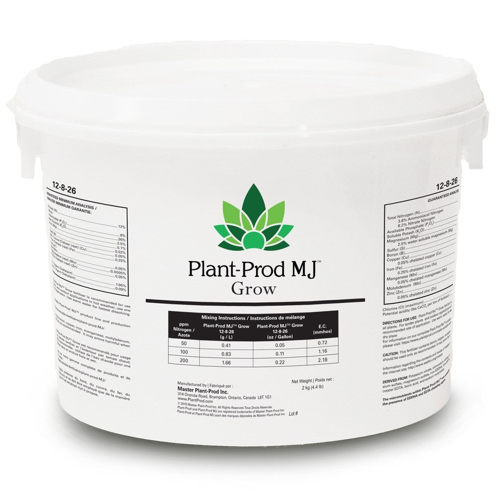 Plant-Prod MJ Grow 12-8-26 - Sold by the Case of 6 x 2Kg