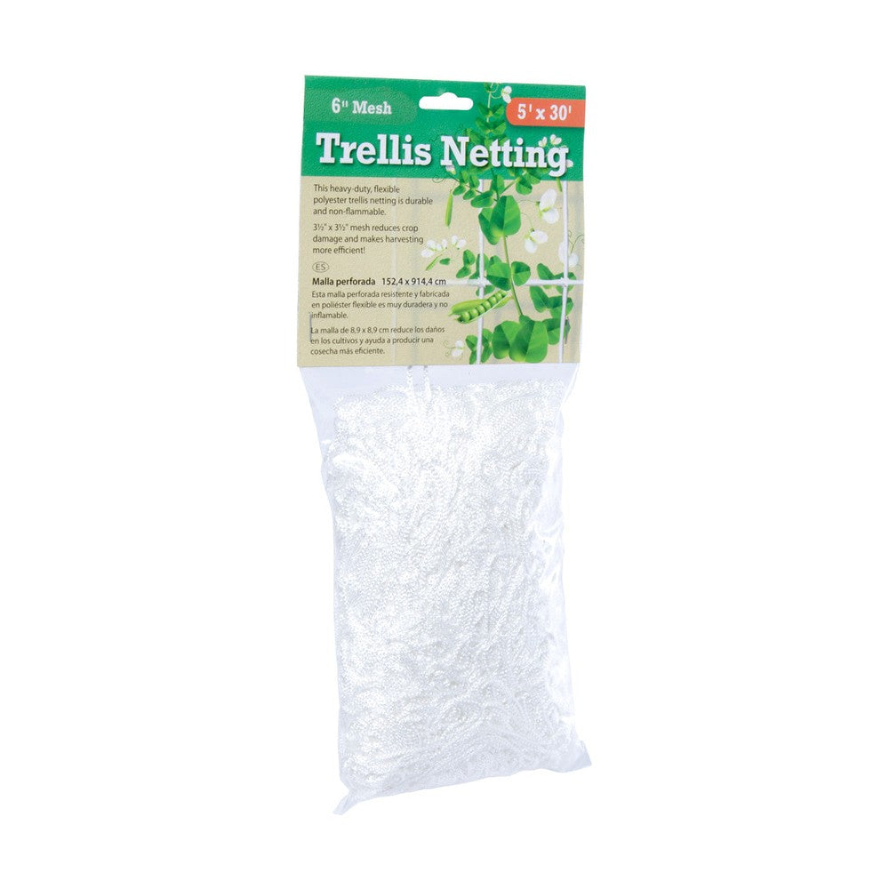 Trellis Netting – Trellis Netting 6" Mesh, woven, 5'x 30' – Trellis