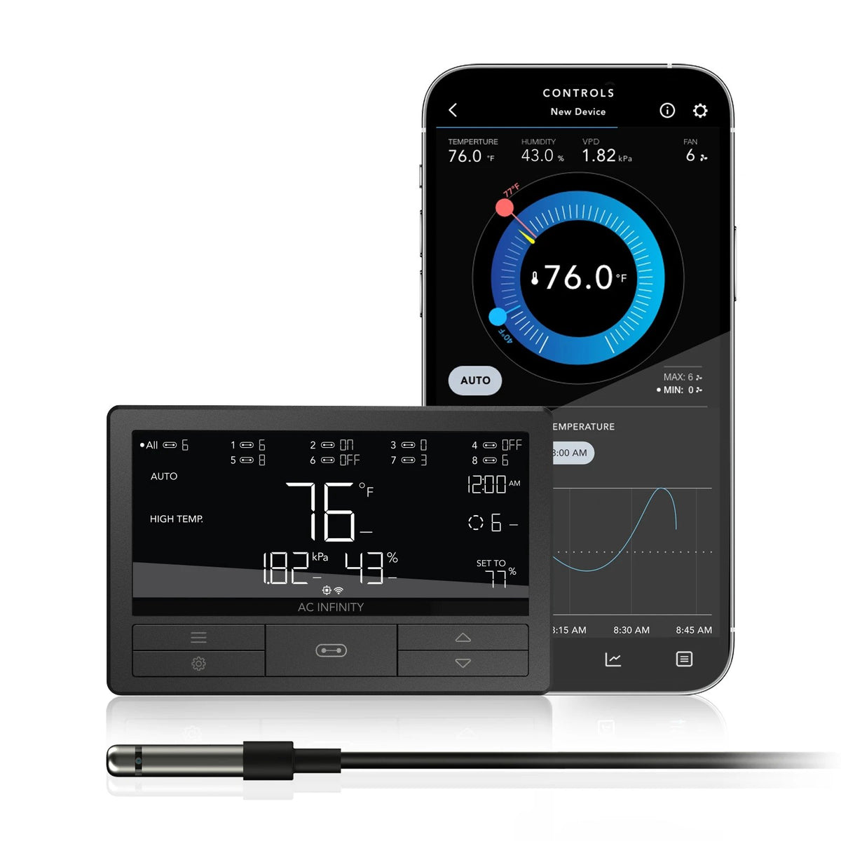 AC Infinity Controller 69 PRO+ Smart Climate Controller, UIS 8-Port