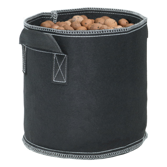 Grow1 fabric pot with handles black 10 gallon, breathable non-woven fabric