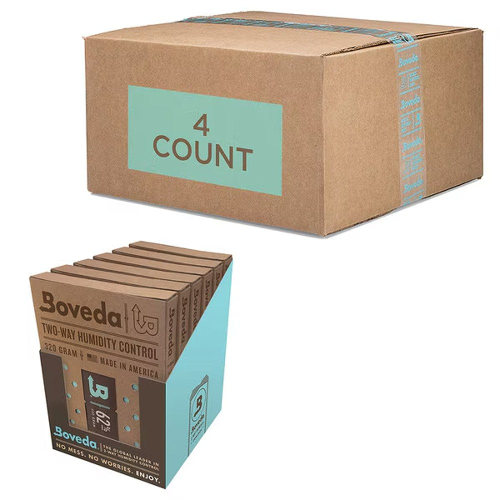 Boveda Size 320 Retail Carton (Sold by Case) – 62% - 320g (24/Case) – Humidity Control