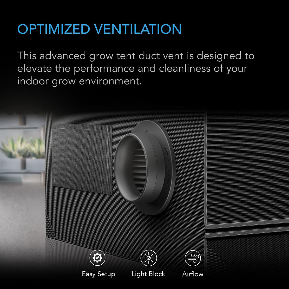 AC Infinity Grow Tent Duct Vent Attachment, 2-Pack - detail 3