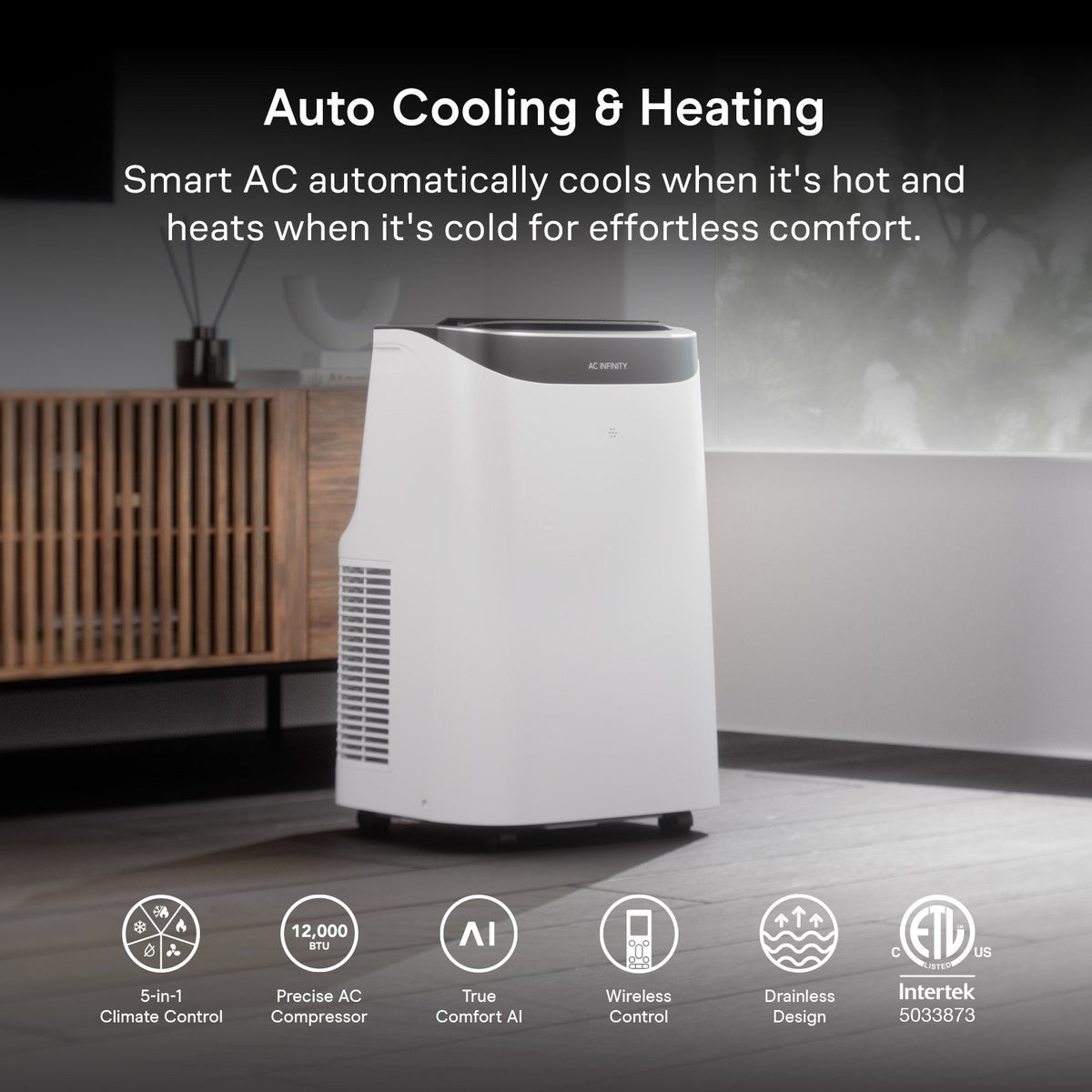 AC Infinity Smart Portable Air Conditioner 5-in-1, Cooling and Heating - detail 3