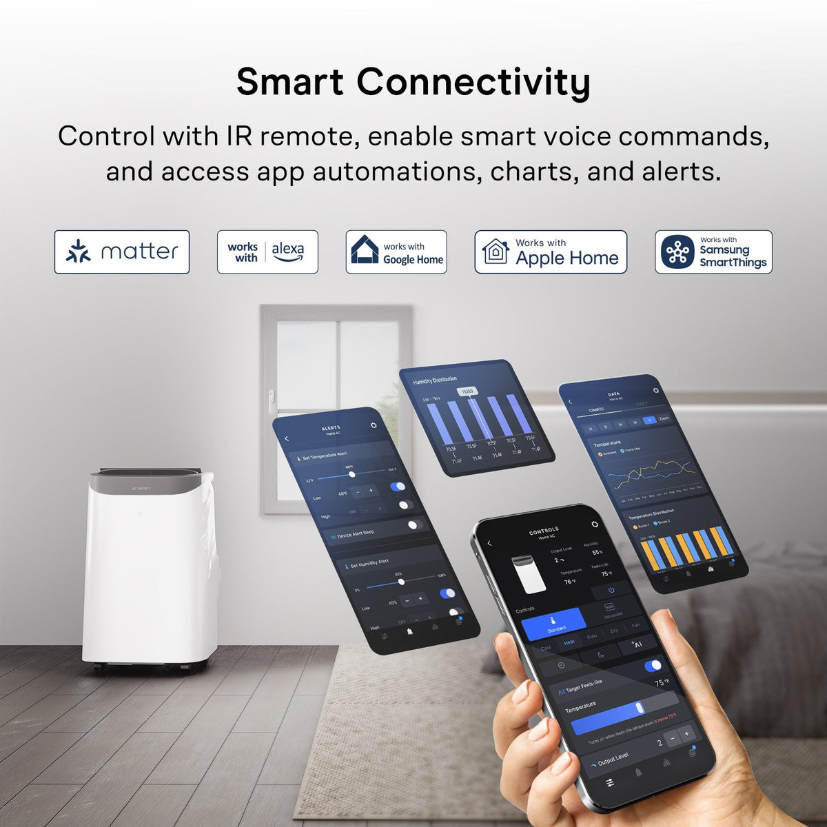 AC Infinity Smart Portable Air Conditioner 5-in-1, Cooling and Heating - detail 6