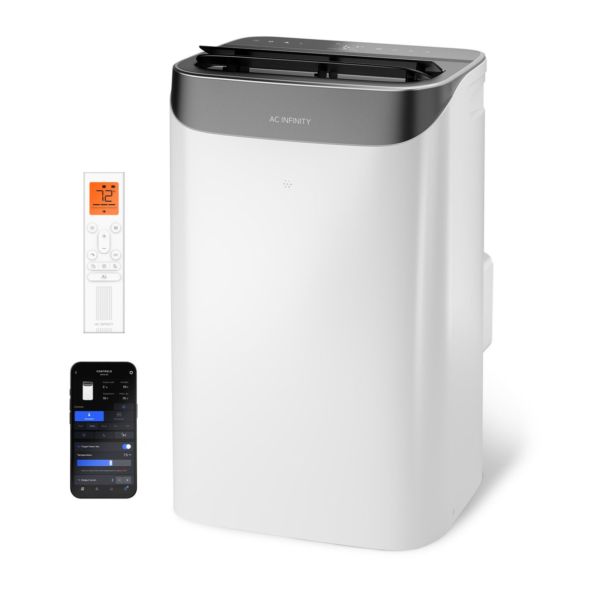 AC Infinity Smart Portable Air Conditioner 5-in-1, Cooling and Heating - 16,000 BTU
