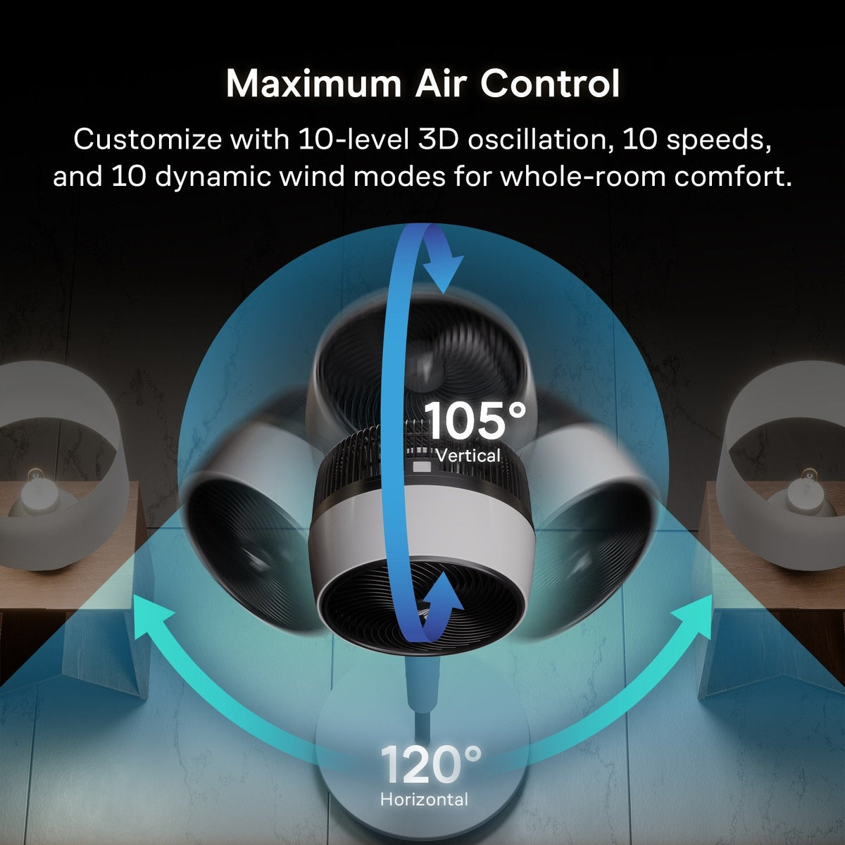 AC Infinity Smart Pedestal Fan - detail 6