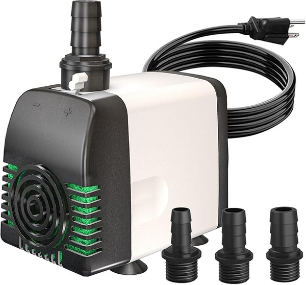 Knifel 550GPH Submersible Water Pump - AUTO-SHUT-OFF 35W Pond Pumps Ultra-Quiet & Adjustable Flow Rate for Fountains