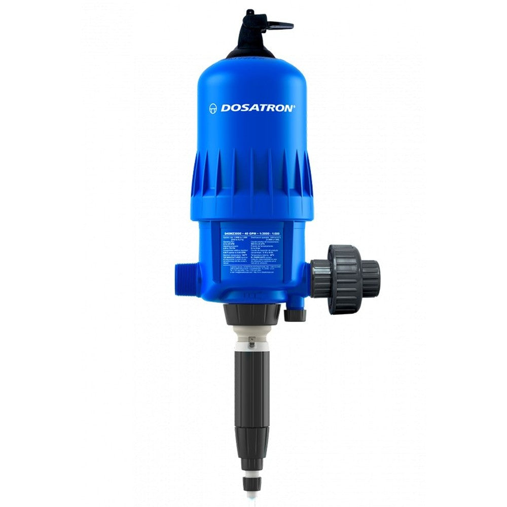 Dosatron 40GPM Max Injector 01% to 1% 3.75ml to 37.5ml FFKM Seals w/ 1 Union HY Scale - Black Label Supply llc