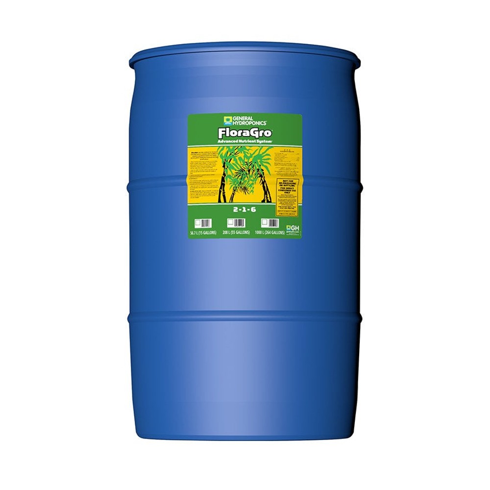 General Hydroponics 55gal FloraGro 2-1-6 (4/PL)