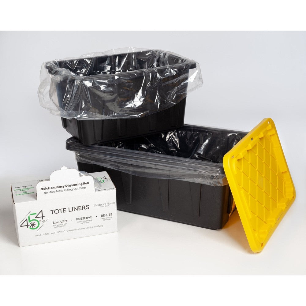 125 Oversized Tote Liners - 27/38 Gallon - Easy Dispensing Roll (54"x36") - Black Label Supply llc