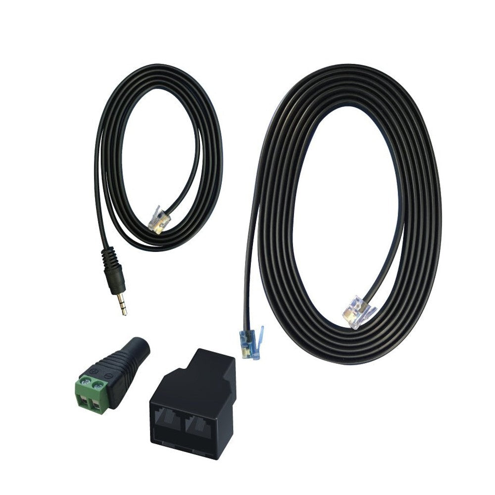 Hydro - X RJ12 to 3.5 Jack Convertor Cable Set: (1x 4' RJ12 to 3.5 Jack Convertor Cable; 1x RJ12 T Splitter, 1x16' RJ12 Cable) - Black Label Supply llc