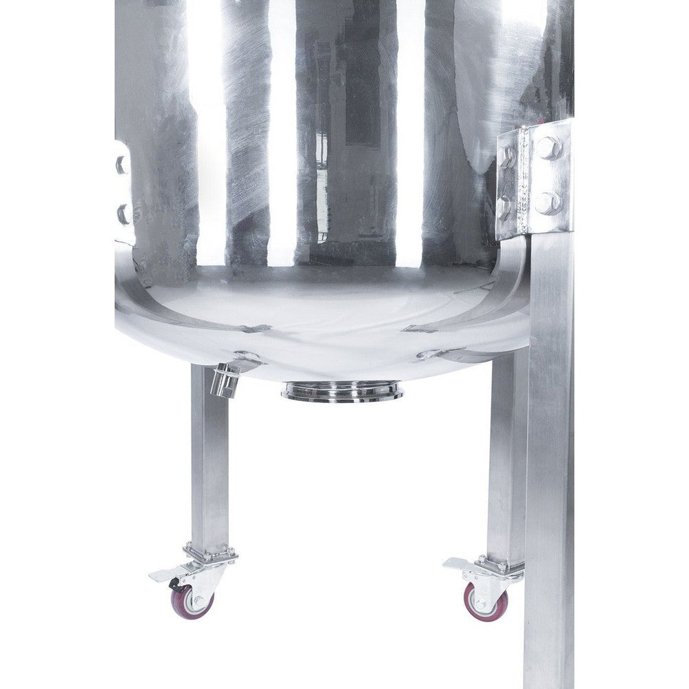 300L 304SS Jacketed Collection and Storage Vessel with Locking Casters - Black Label Supply llc