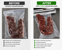SYMBYS - StashBags Pre-Cut Vacuum Seal Bags - Clear