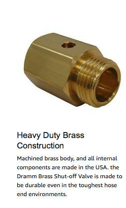 Dramm - 300 Brass Shut-Off Valve Raised Handle