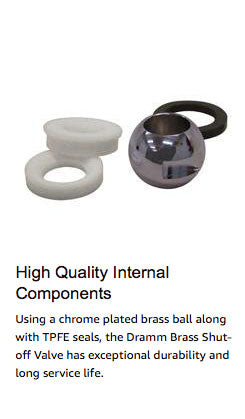 Dramm - 300 Brass Shut-Off Valve Raised Handle